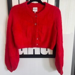 Skylar + Madison Vibrant Red Cardigan